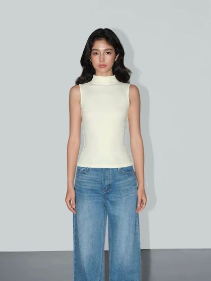 Valene High Neck Basic Top