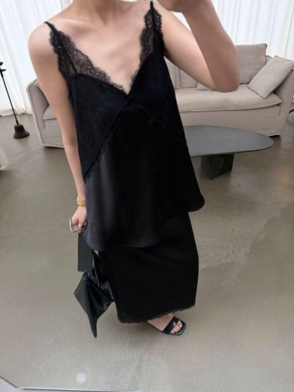 Priscilla Lacey Cami Top & Skirt (Items sold seperately)