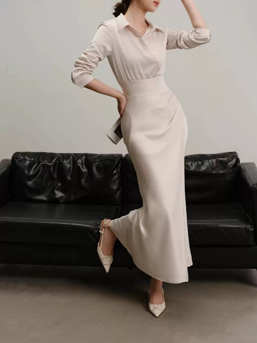 Yolette Shirt & High Waist Skirt