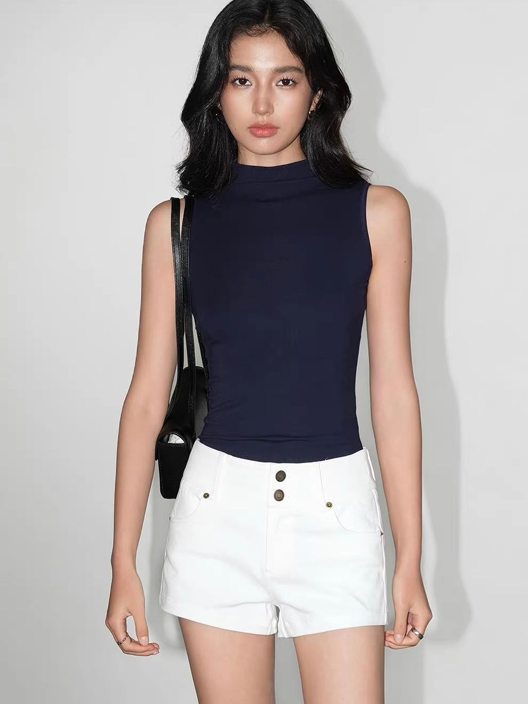 Valene High Neck Basic Top