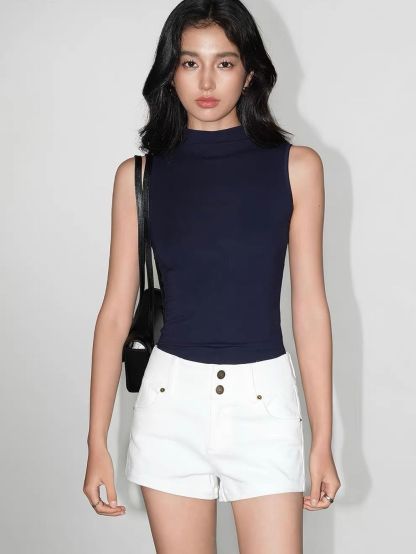 Valene High Neck Basic Top