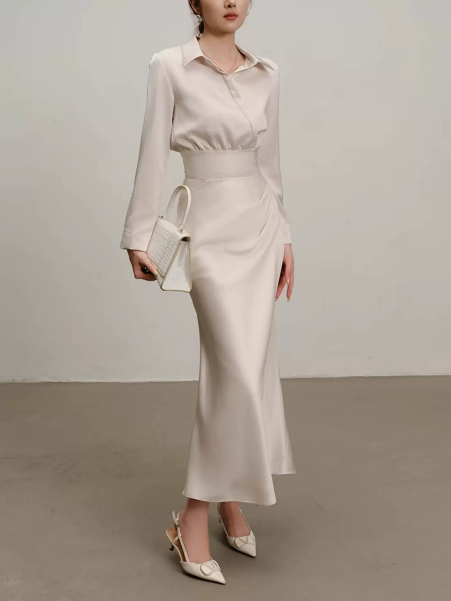 Yolette Shirt & High Waist Skirt