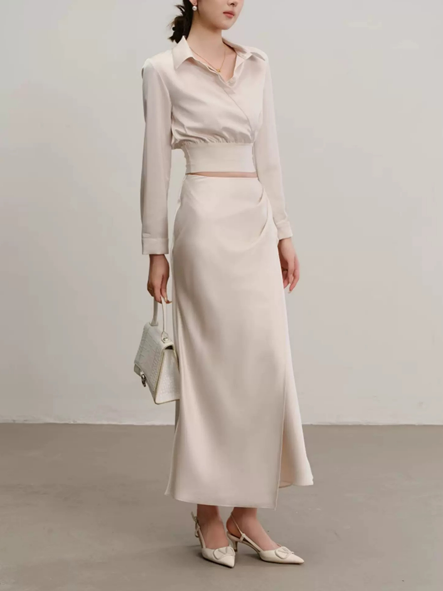 Yolette Shirt & High Waist Skirt