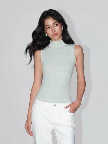Valene High Neck Basic Top