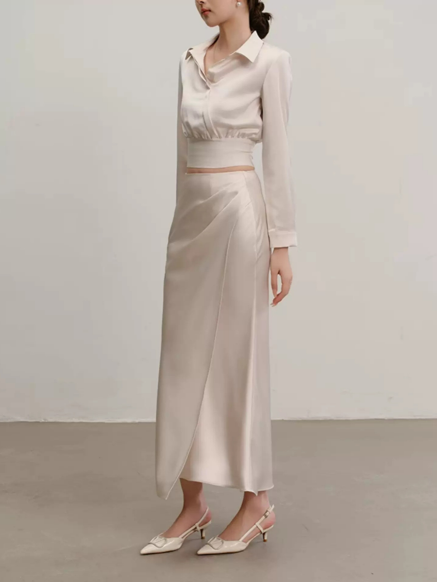 Yolette Shirt & High Waist Skirt