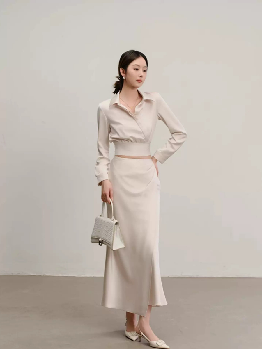 Yolette Shirt & High Waist Skirt