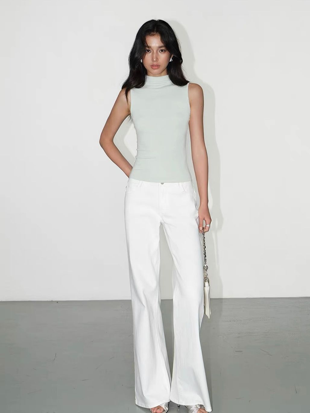 Valene High Neck Basic Top