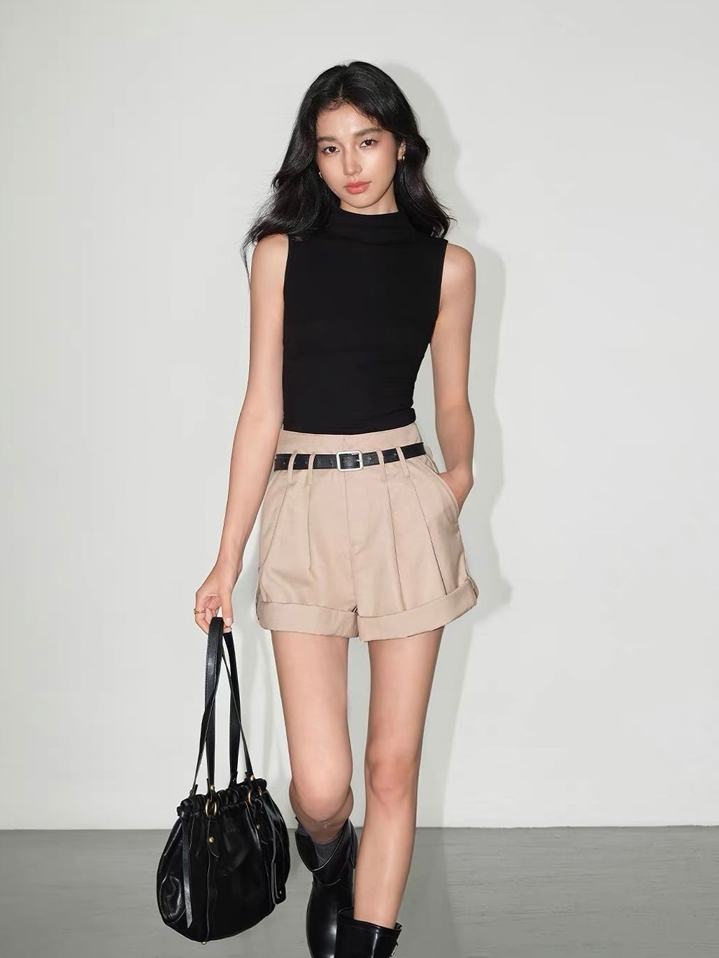 Valene High Neck Basic Top
