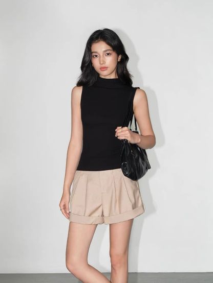 Valene High Neck Basic Top