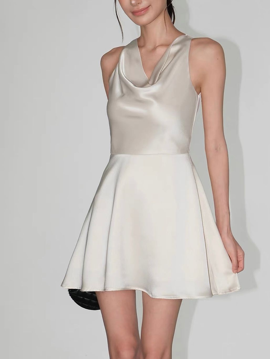 Valenteana Satin Fit & Flare Dress
