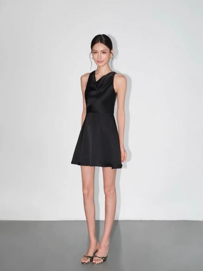 Valenteana Satin Fit & Flare Dress
