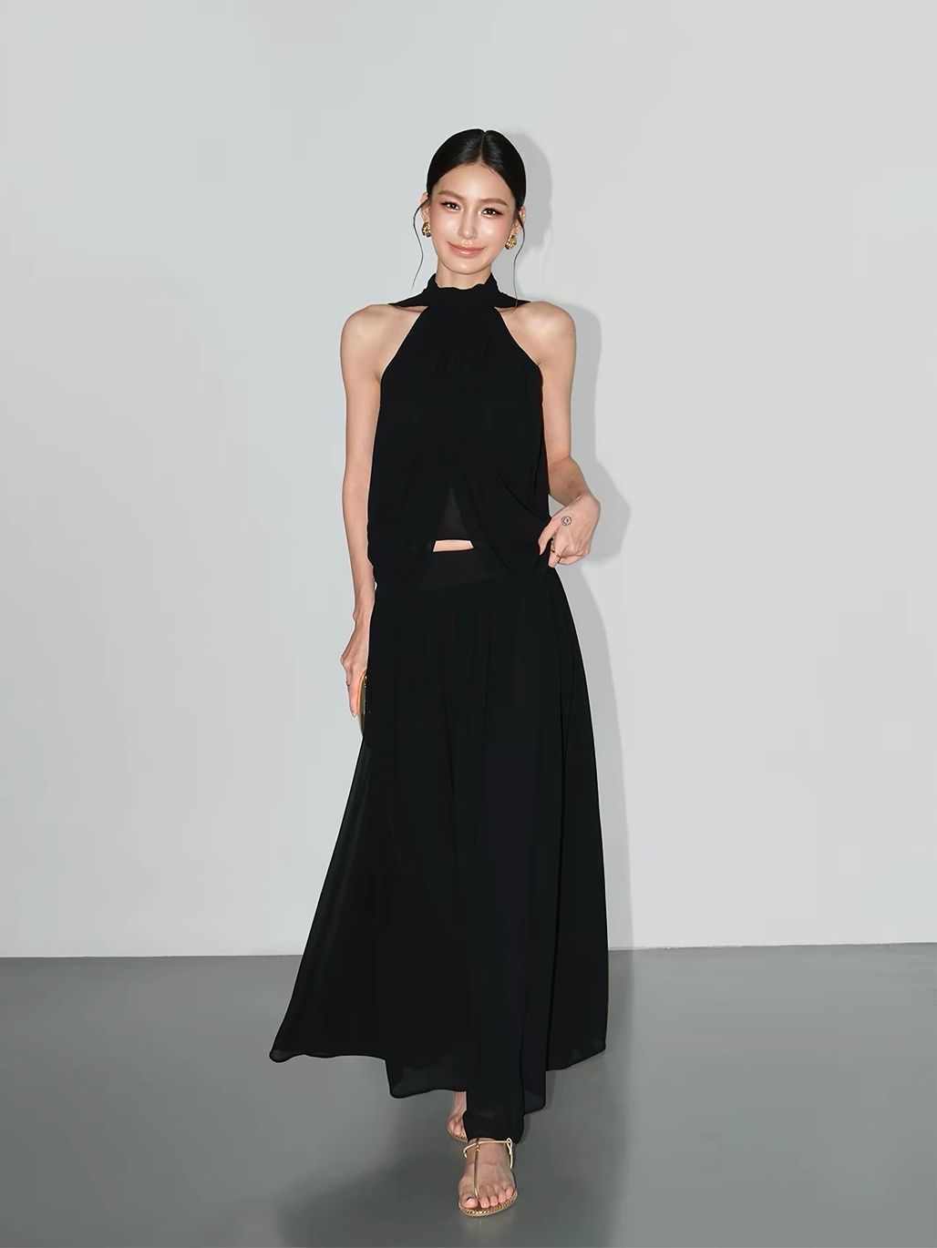 Vanaja Ethereal Two-Way Cape Top & Maxi Skirt (Sold Seperately)
