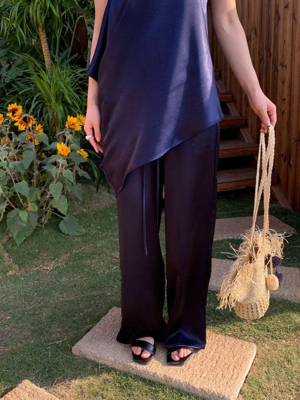 Perry Satin Drawstring Pants