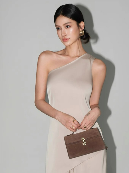 Wilma One Shoulder Satin Top & Pants