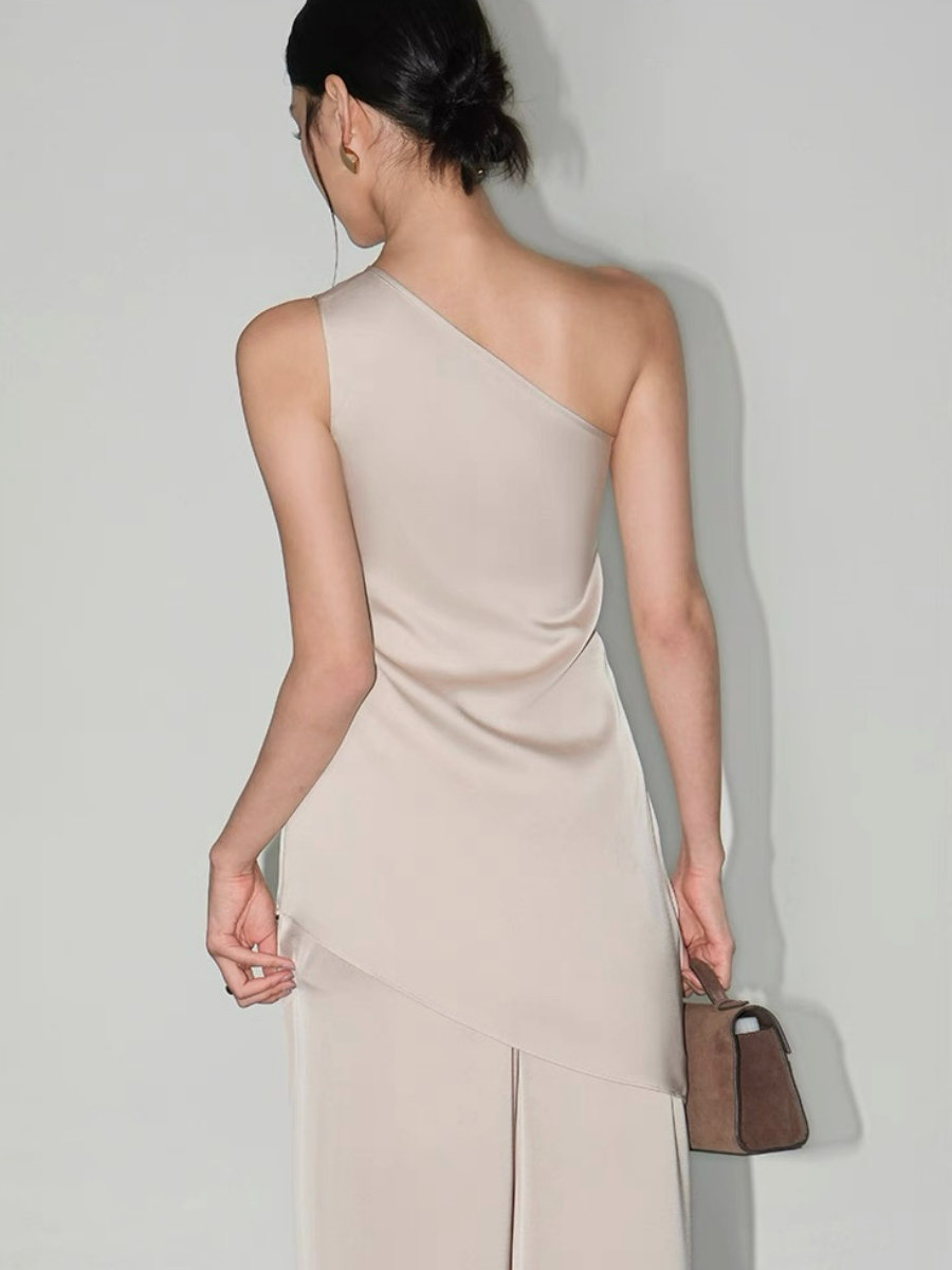 Wilma One Shoulder Satin Top & Pants
