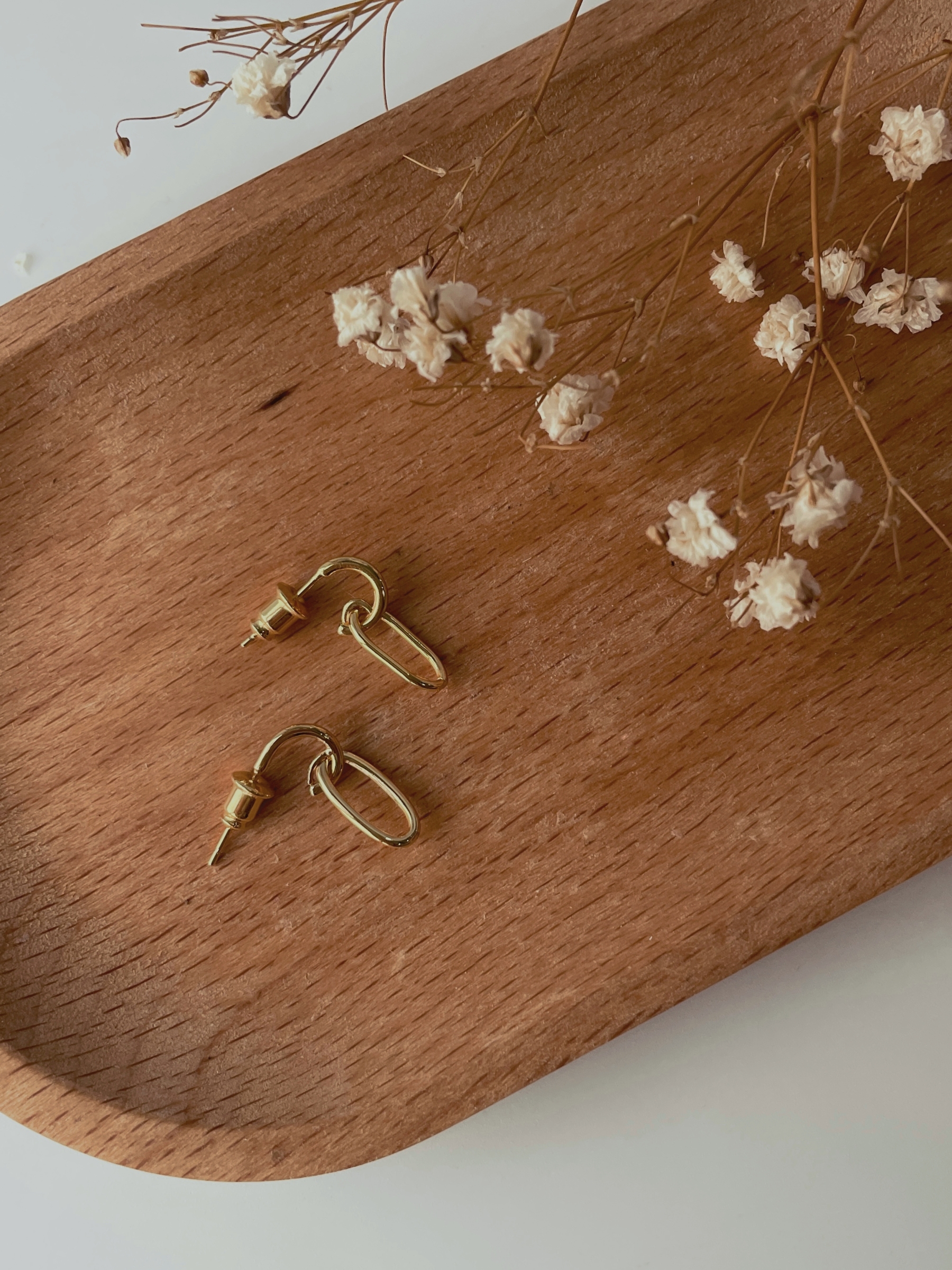 Hae-Eun Oval Hoop Earrings-The Black Bow-