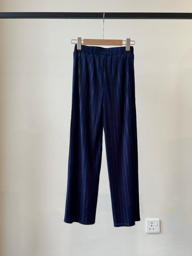 Laya Pleated Flowy Pants (Discounted-Free size)