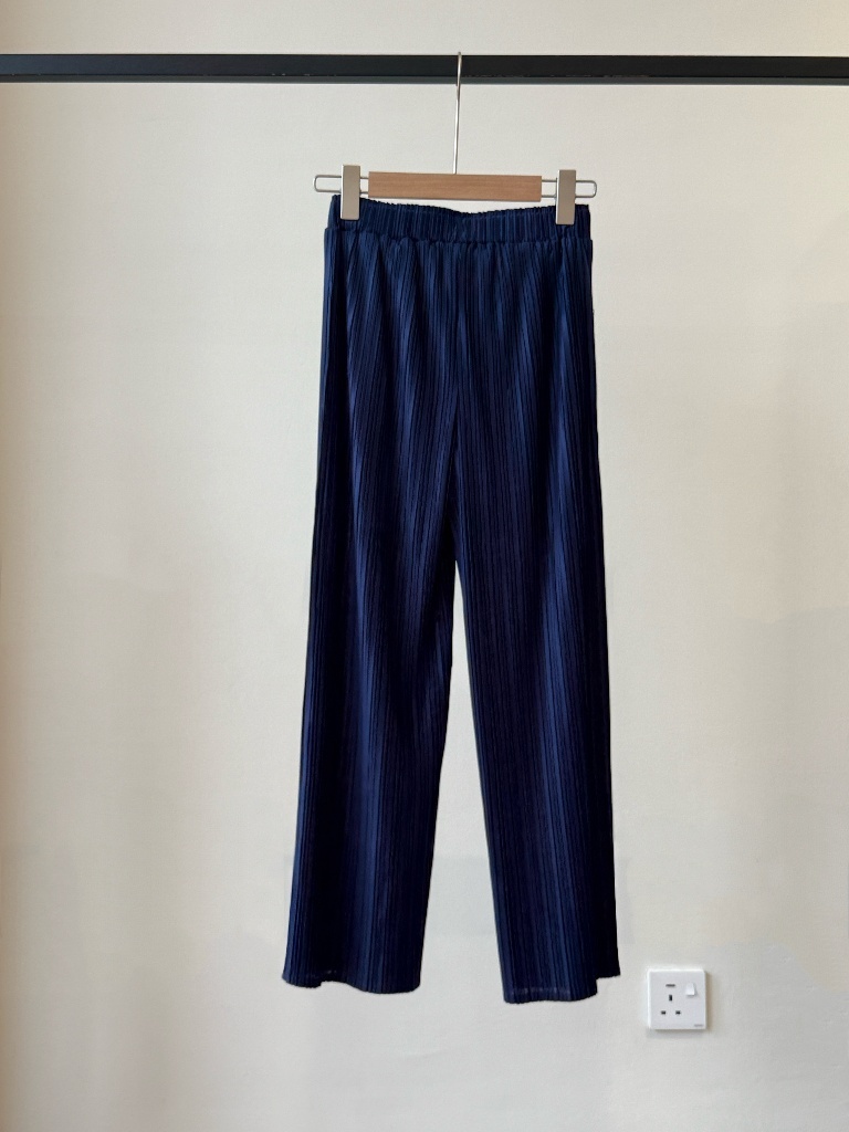 Laya Pleated Flowy Pants (Discounted-Free size)