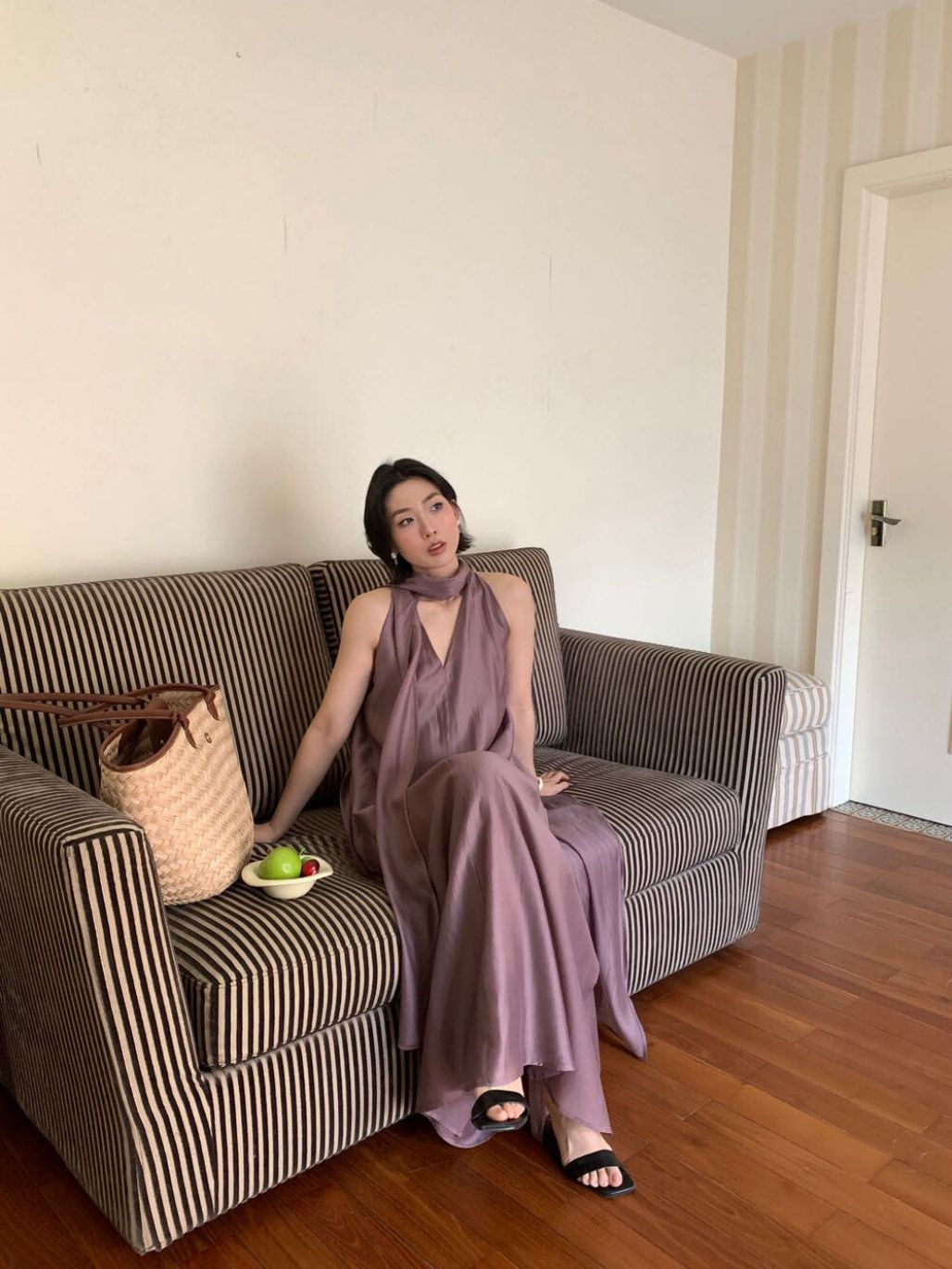 Petra Mid Neck Flowy Tencel Maxi Dress