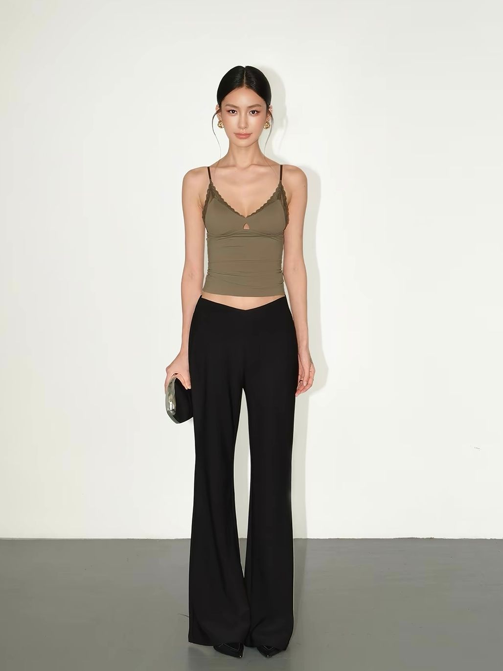 Vania Lace-Trim Bustier Cami Top