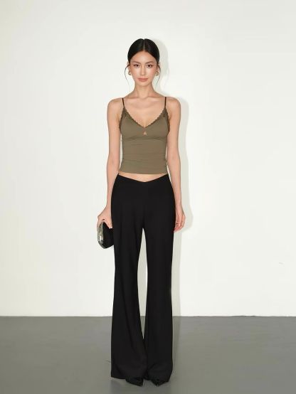 Vania Lace-Trim Bustier Cami Top