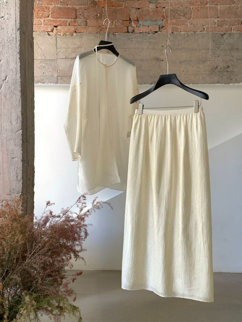 Paityn Soft Acetate Sheer Top & Maxi Skirt Set (Items sold seperately)