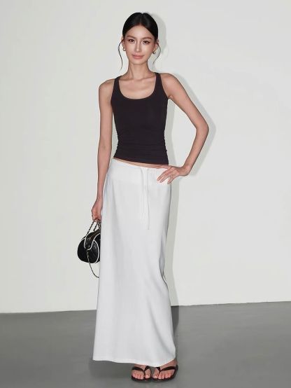 Veeksha Scoop Neck Ruched Tank Top