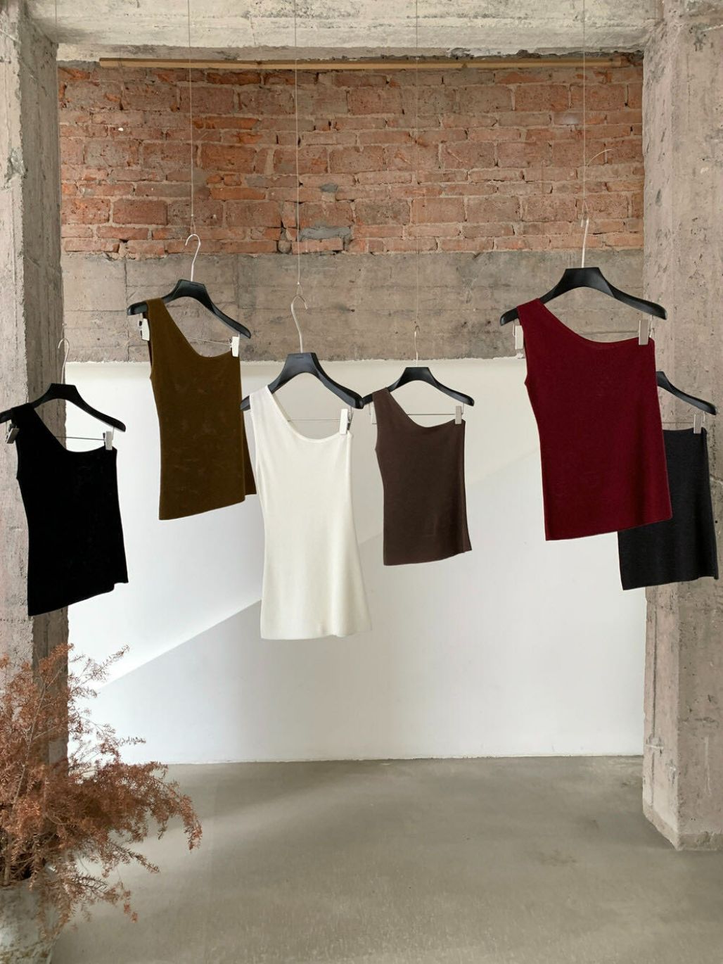 Pippa One Shoulder Grid Textured Knit Top