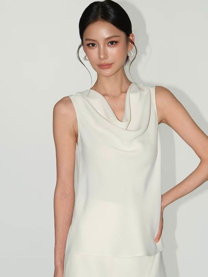 Viola Cowl-Neck Sleeveless Top & Mini Skirt (Sold Seperately)
