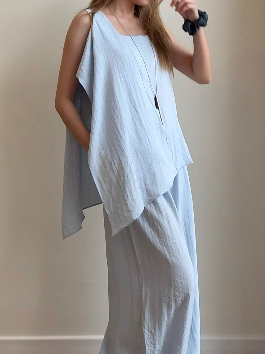 Square Neck Top & Pants Set (PTS103)