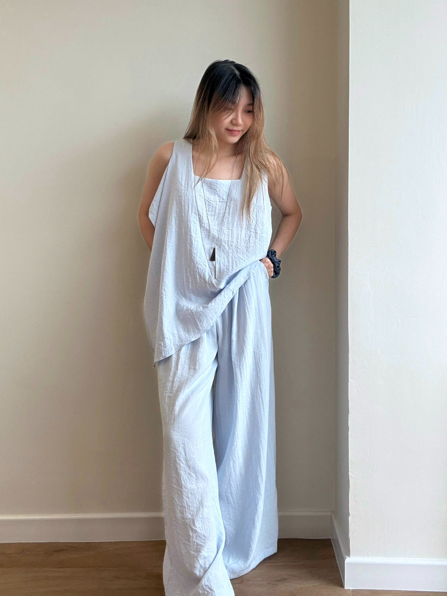 Square Neck Top & Pants Set (PTS103)