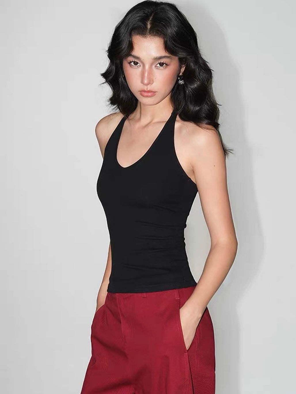 Vaanya T-Back Halter Top