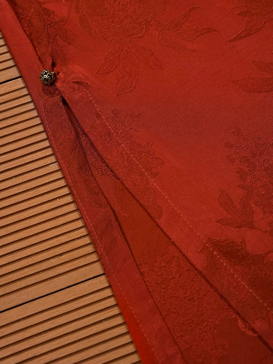 Lu Ai Jacquard Floral Cheongsam