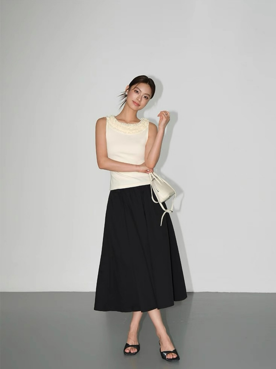 Willabelle Ruffled Petal Collar Knit Top