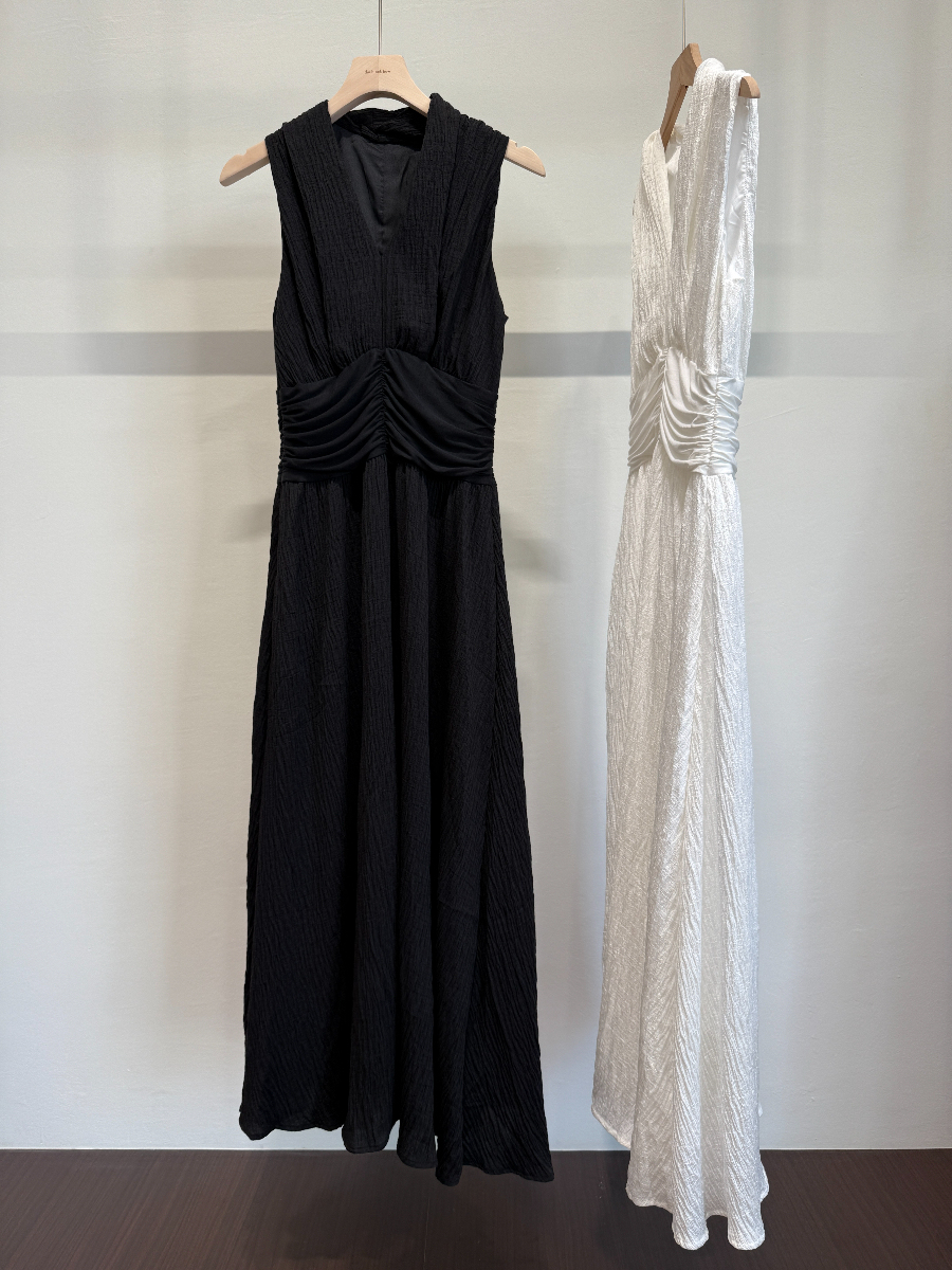 Chealsea V-Neck Graceful Drape Dress (DR101)