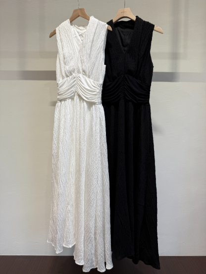 Chealsea V-Neck Graceful Drape Dress (DR101)