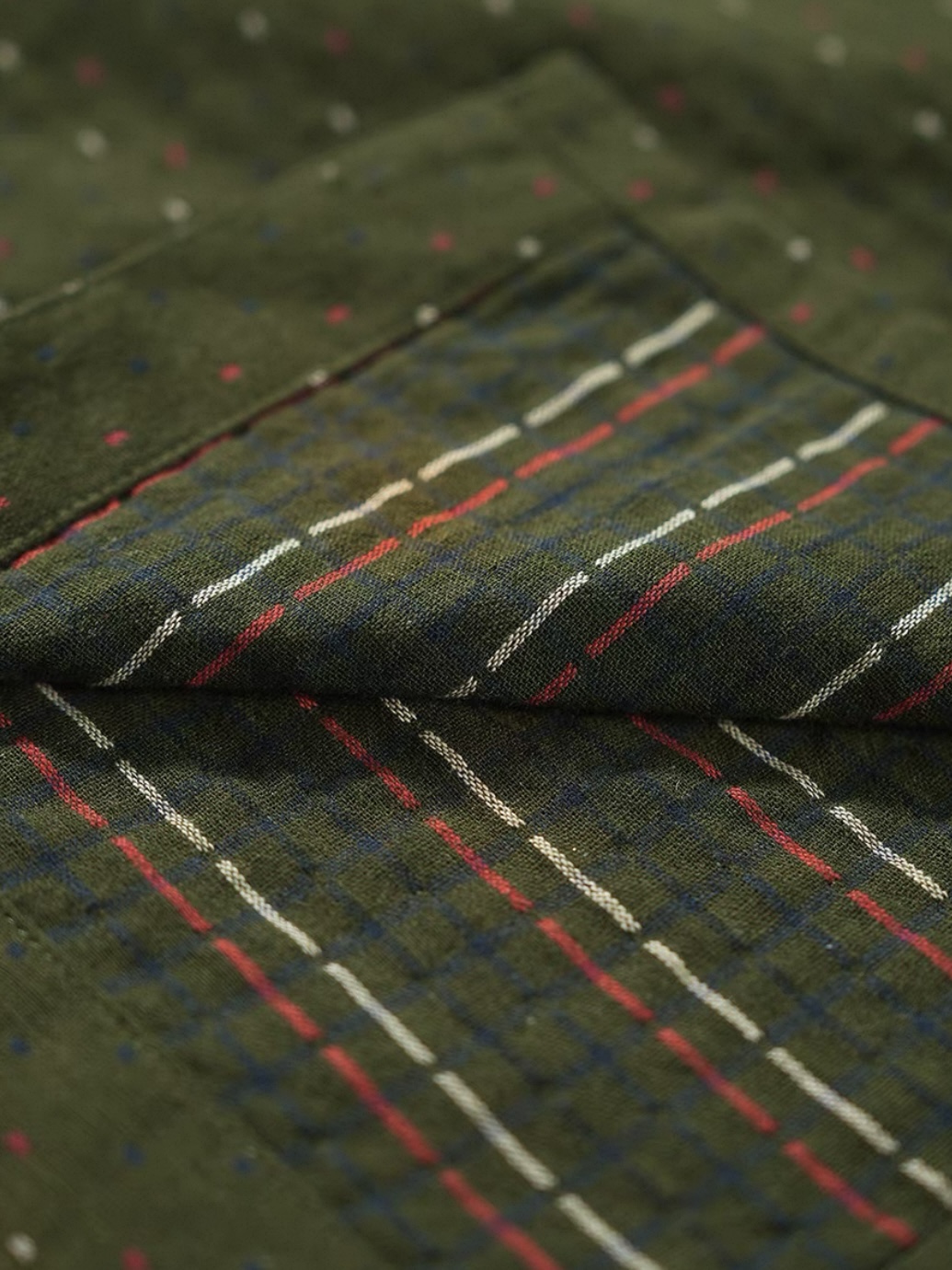 Lu Cang Cap SleevesPolka Dots Cheongsam