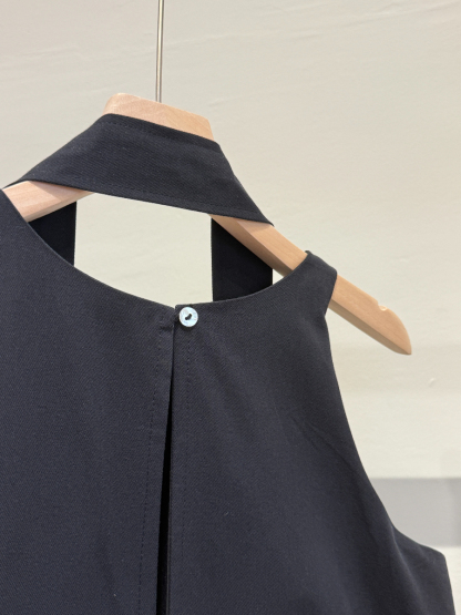 Chauffy Shoulder Cut Column Dress with Tie (DR104)