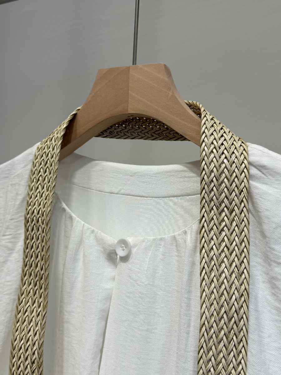 Chinny Crew Neck Column Dress With Belt (DR107)