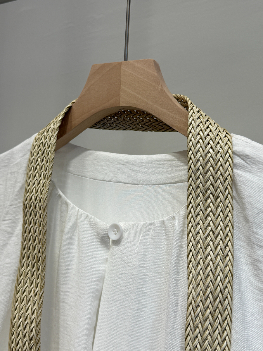 Chinny Crew Neck Column Dress With Belt (DR107)