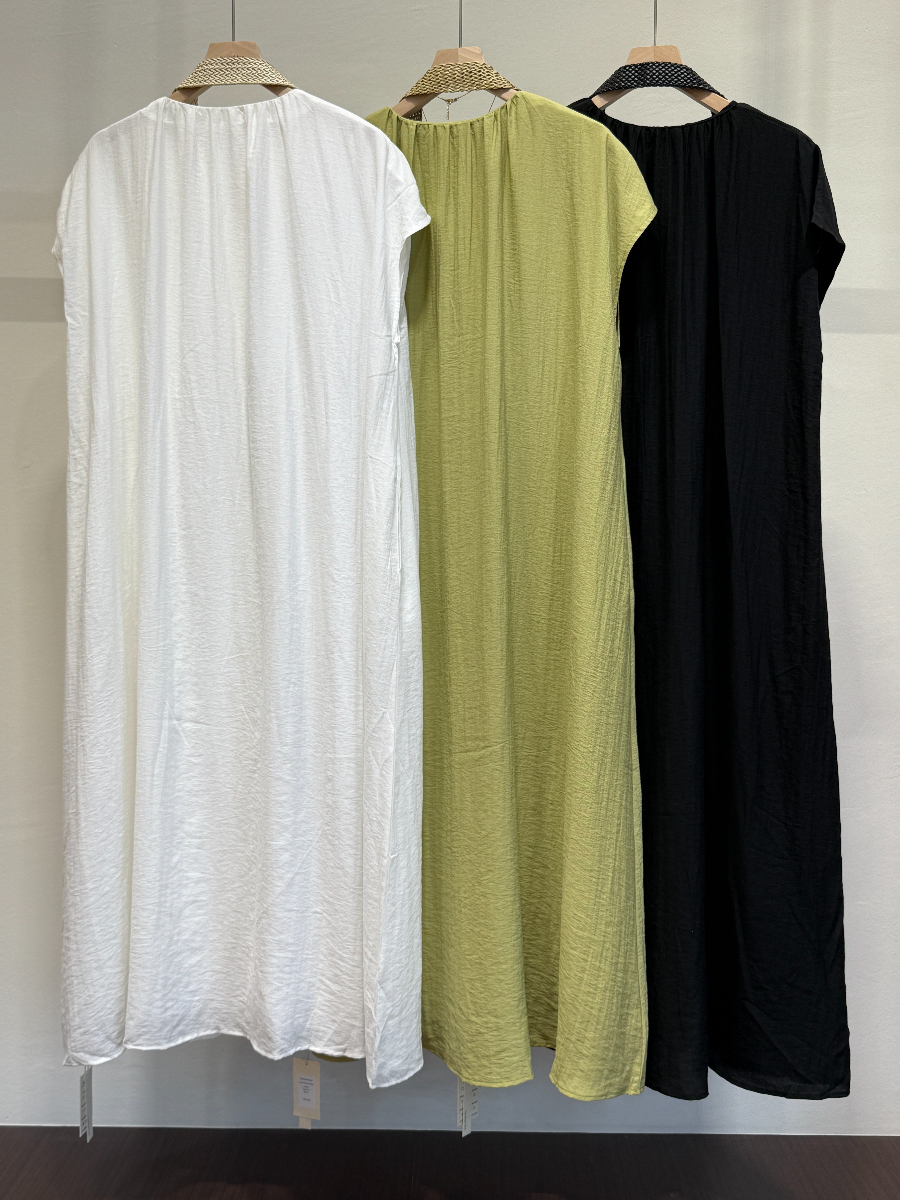 Chinny Crew Neck Column Dress With Belt (DR107)