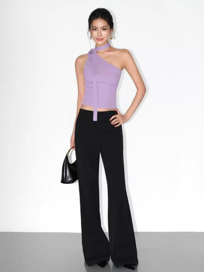 Waltina Asymmetric Choker Top