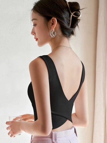 Quyen Crossed Low Back Padded Top
