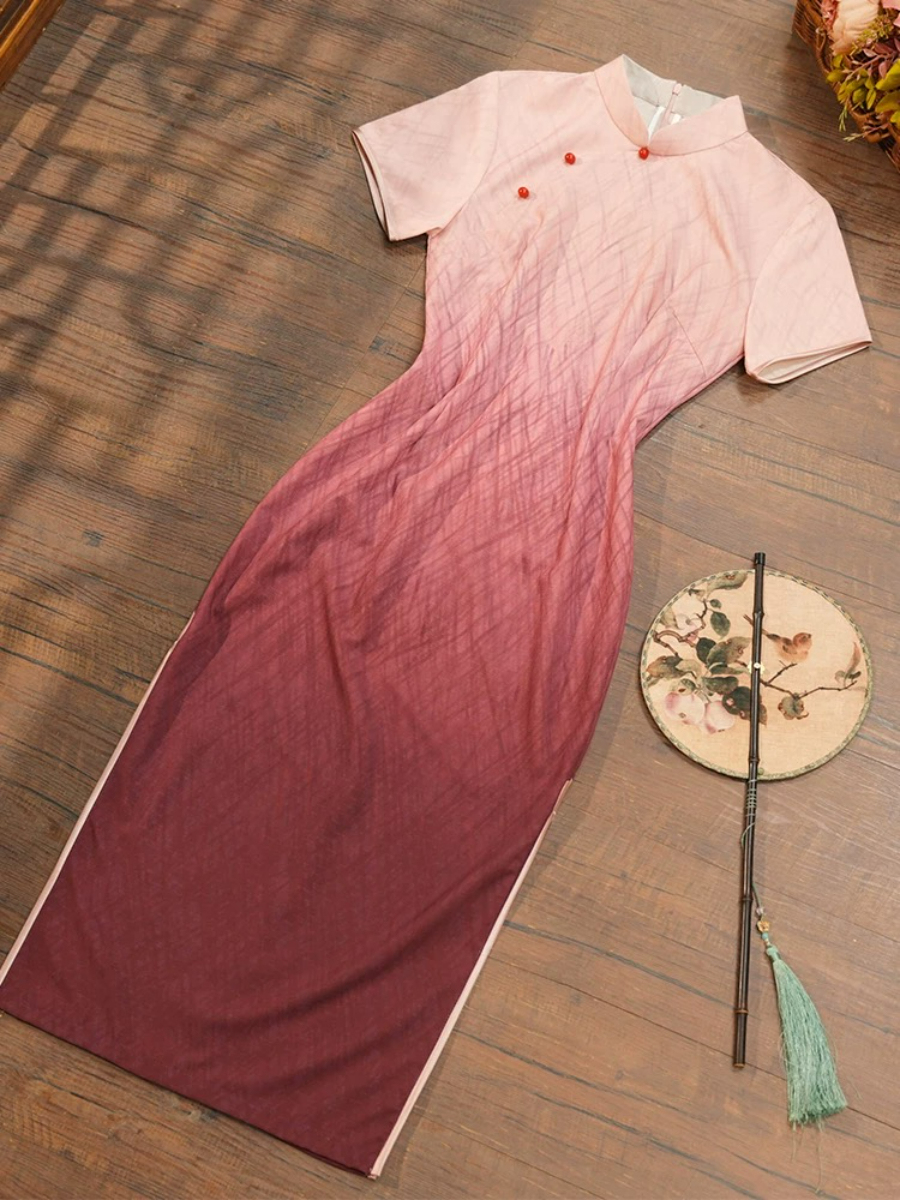 Han Hua Gradient Color Cheongsam