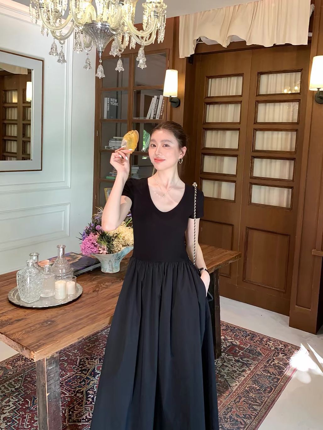 Dercy Scope Neck Maxi Dress