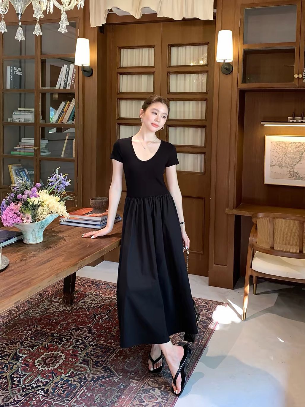 Dercy Scope Neck Maxi Dress