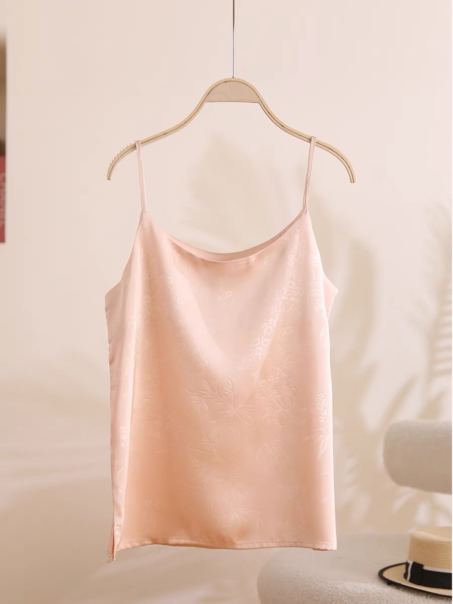 Hui Er Jacquard Oriental Cami Top-The Black Bow-