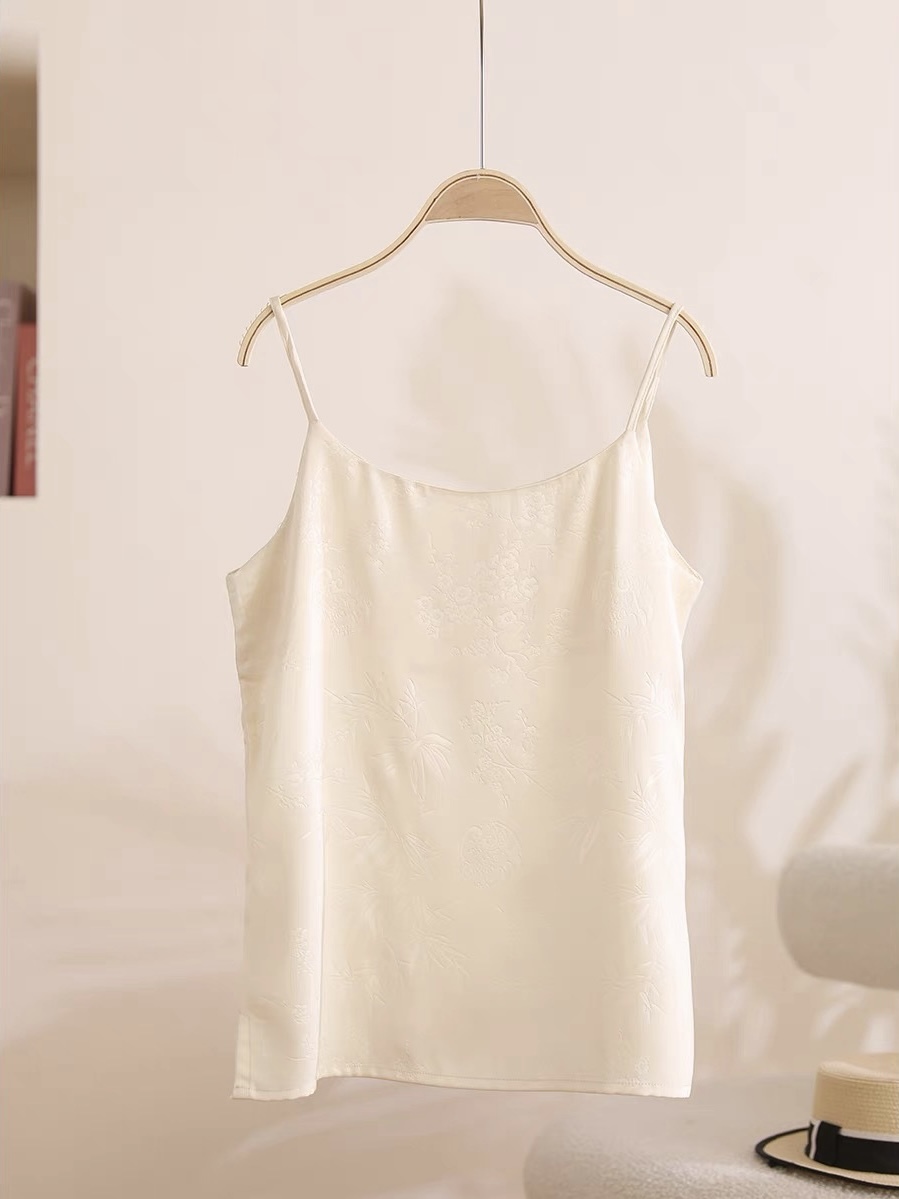 Hui Er Jacquard Oriental Cami Top-The Black Bow-