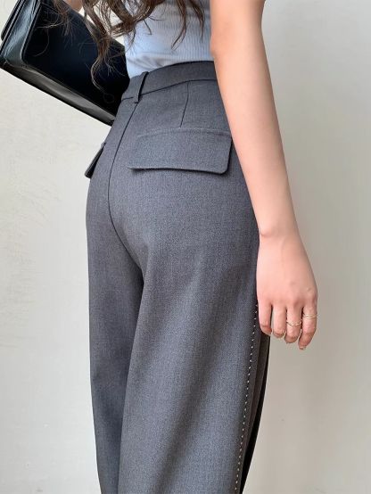 Demian High-Waist Tailored Wide-Leg Pants