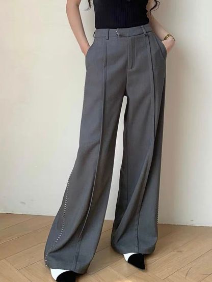 Demian High-Waist Tailored Wide-Leg Pants